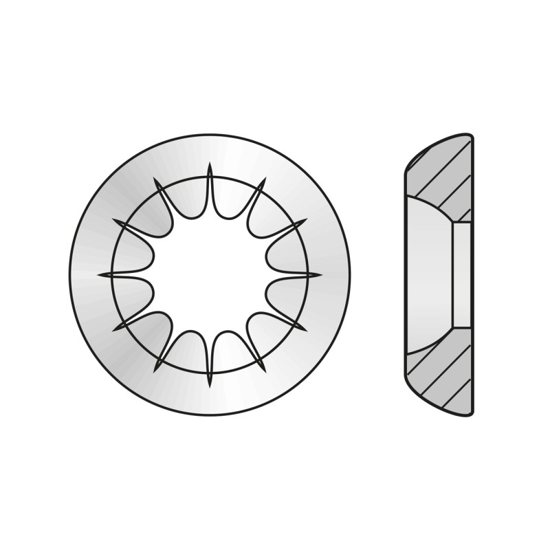 Saiba Rozeta Forma R4 Alama Nichelat-4.8x 8.8x2.7