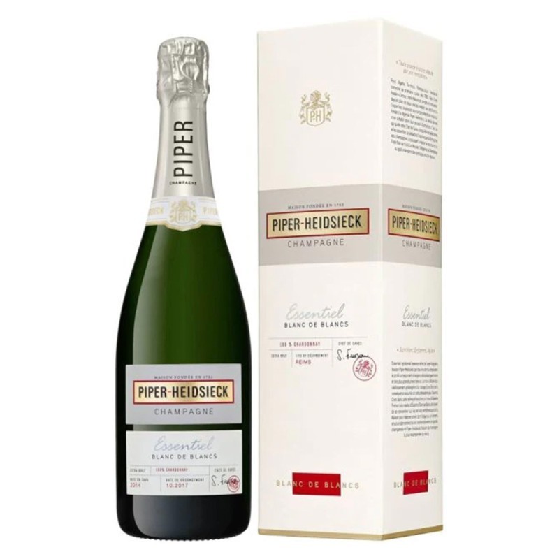 Sampanie Extra Brut Essentiel Caviste Blanc de Blancs Piper Heidsieck, 12% Alcool, Cutie Carton, 0.75 l