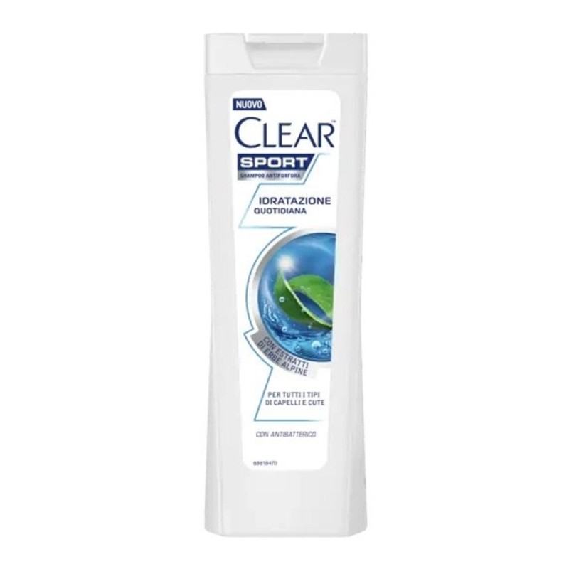 Sampon Anti-Matreata Clear Sport, Hidratare Zilnica, cu Extract de Ierburi Alpine, 225 ml