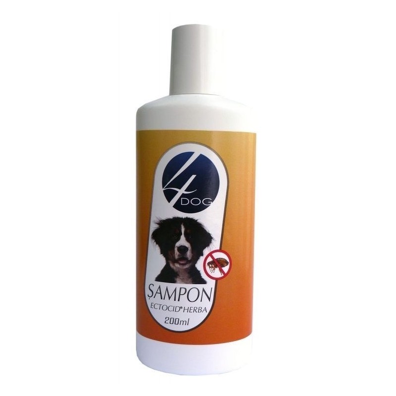 Sampon Antiparazitar pentru Caini 4 Dog, 200 ml