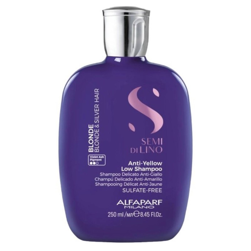 Sampon de Par Alfaparf Low Anti Yellow, Neutralizeaza Tonurile de Galben, 250 ml