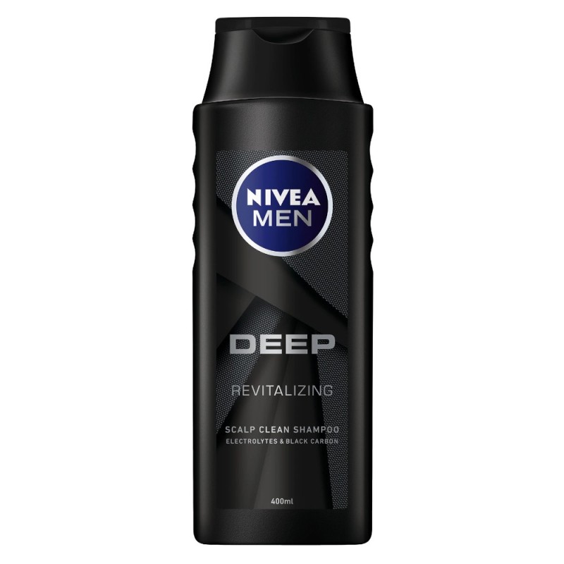 Sampon Nivea Men Deep pentru Toate Tipurile de Par, 400 ml