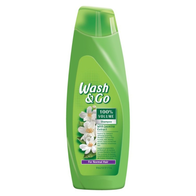 Sampon Wash & Go 100 % Volume, pentru Par Normal, cu Iasomie, 200 ml