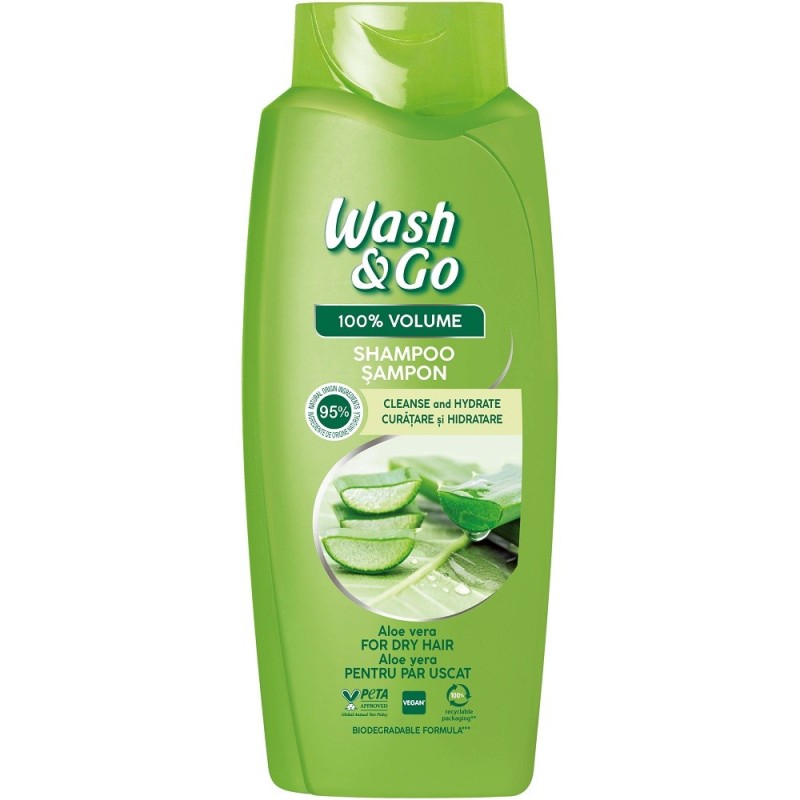 Sampon Wash&Go cu Extract de Aloe Vera, 675 ml