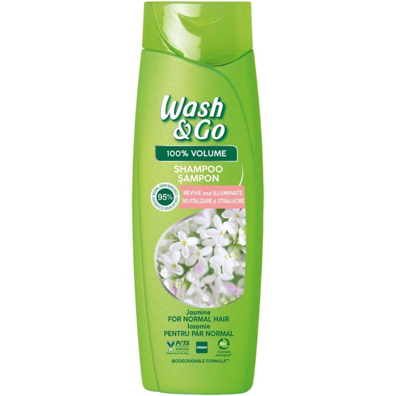 Sampon Wash&Go cu Extract de Iasomie, pentru Par Normal, 360 ml