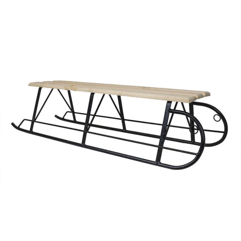 Sanie din Metal si Lemn, Dubla, 117 x 37.5 x 29 cm