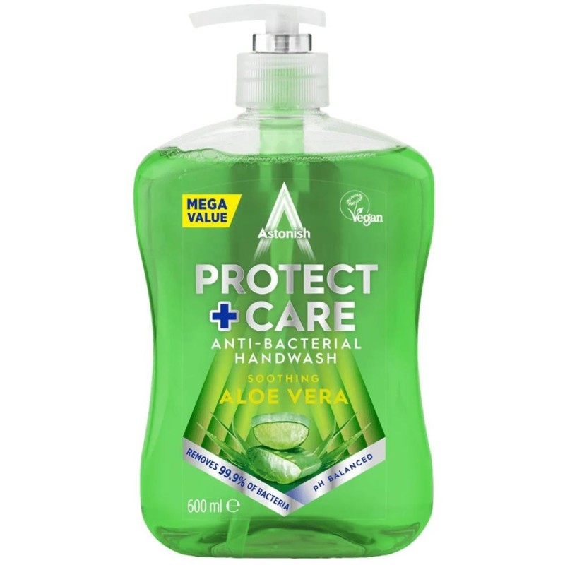 Sapun Lichid Antibacterian, Aloe Vera, Astonish Protect + Care, 600 ml