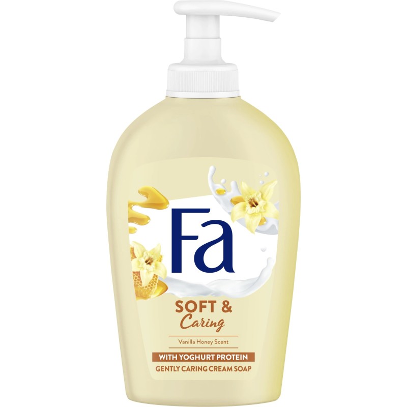 Sapun Lichid Fa Soft si Caring Vanilla Honey cu Proteine din Iaurt, 250 ml