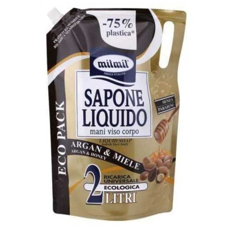 Sapun Lichid Rezerva Mil Mil Argan si Miere, 2 l