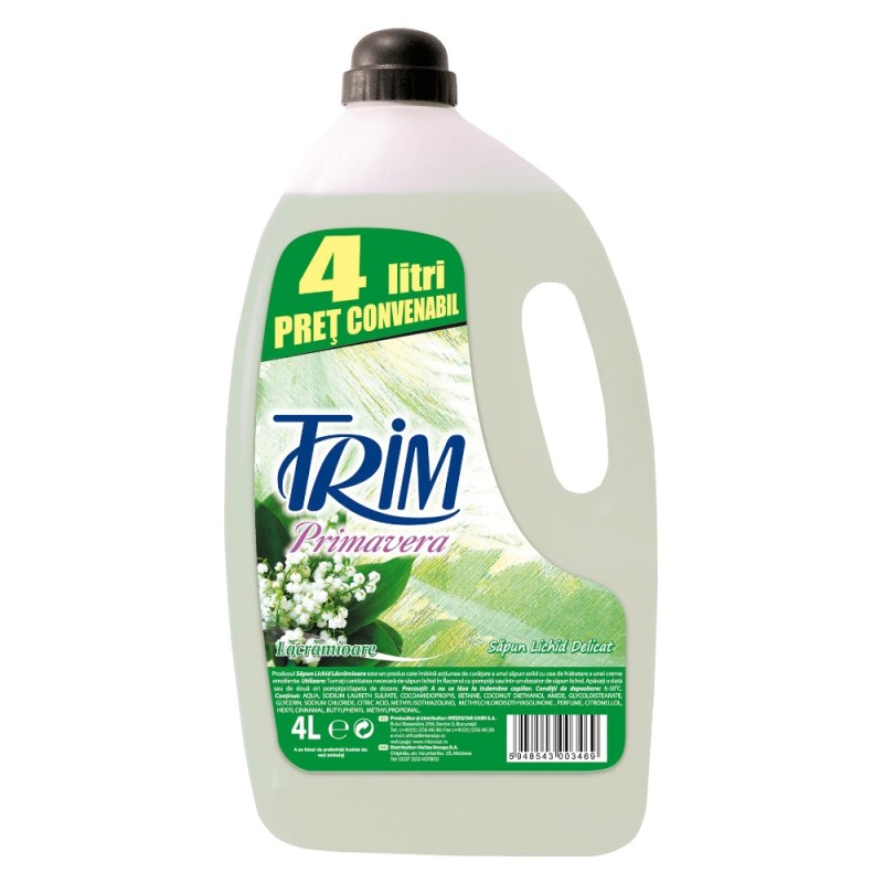 Sapun Lichid Trim Primavera, cu Lacramioare, 4 l