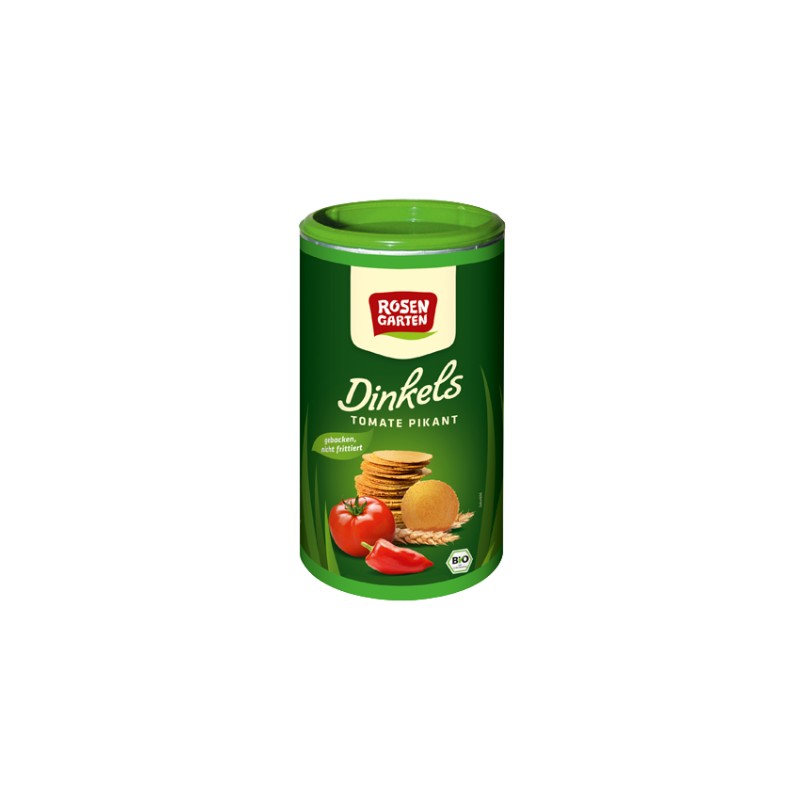 Saratele BIO din Grau Spelta cu Tomate si Ardei Rosu, 100 g, Rosen Garten