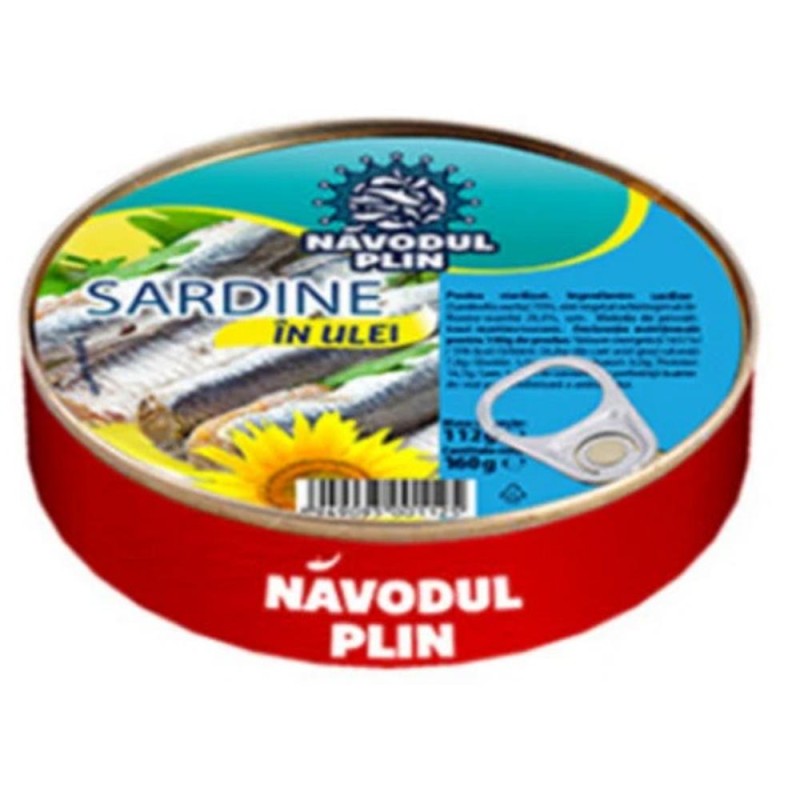 Sardine in Ulei, Navodul Plin, 160 g