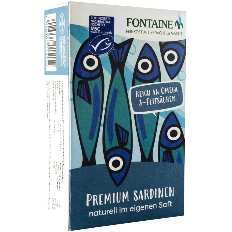 Sardine Premium in Suc Propriu Fontaine, 120 g