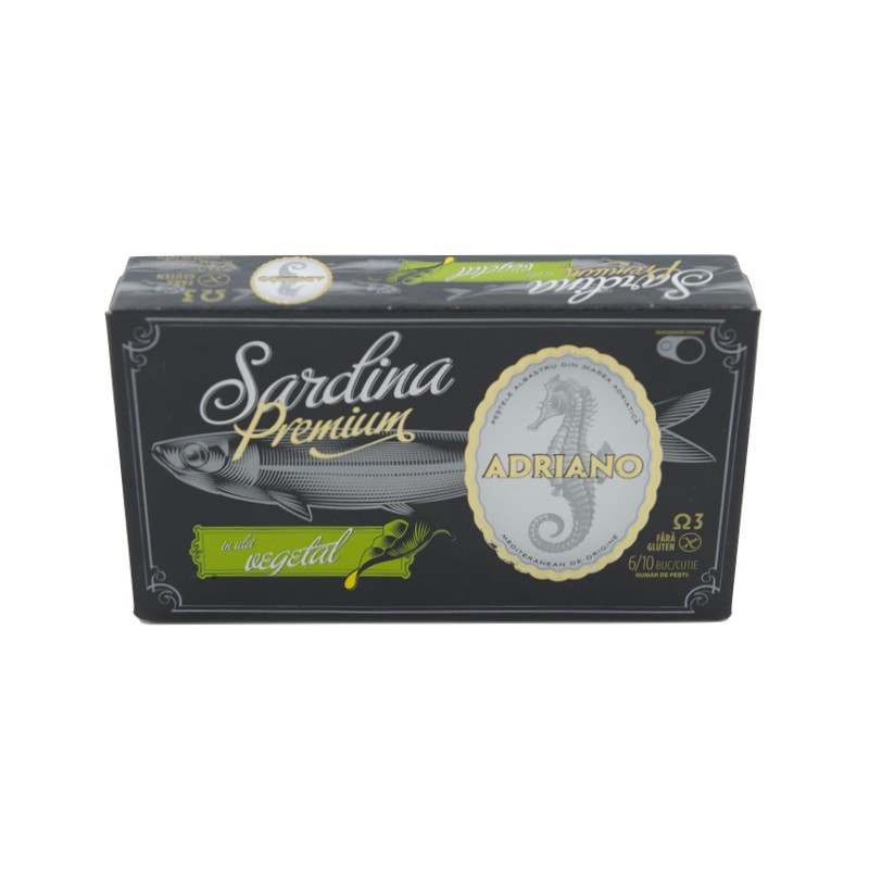 Sardine Premium in Ulei Vegetal Adriano 90 g