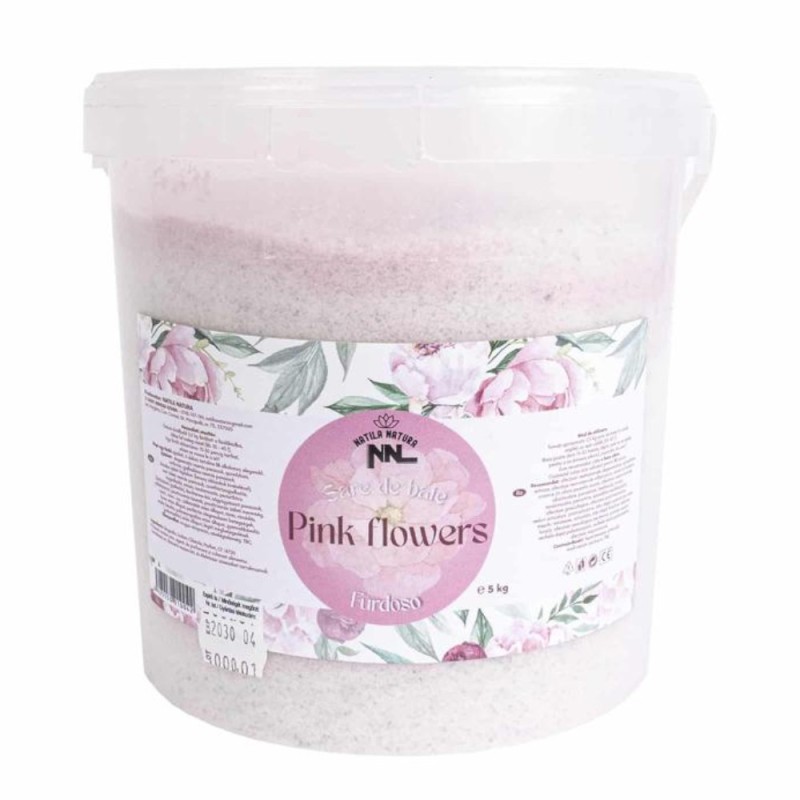 Sare de Baie, Aroma de Pink Flowers, Galeata 5 kg