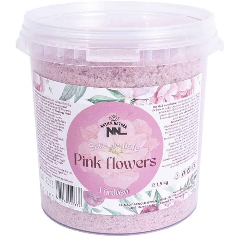 Sare de Baie, Aroma de Pink Flowers, Galetusa 1.5 kg