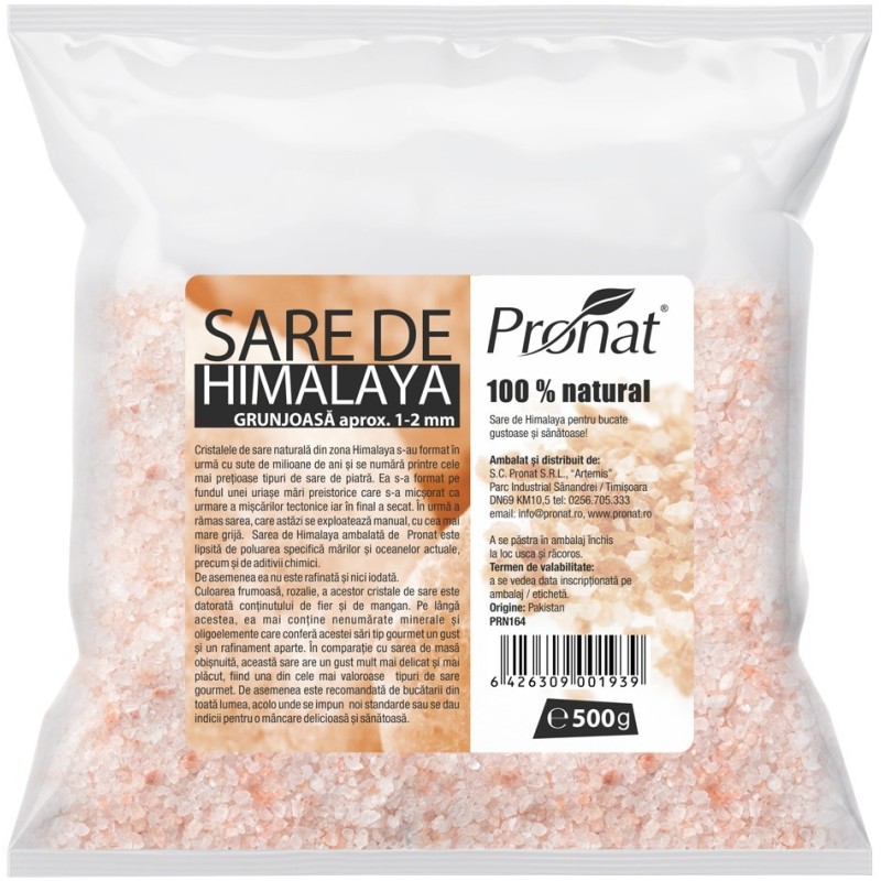 Sare Neiodata de Himalaya, Grunjoasa, 1 - 2 mm, 500 g