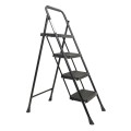 Scara Metalica Pliabila, 4 Trepte Late, Negru