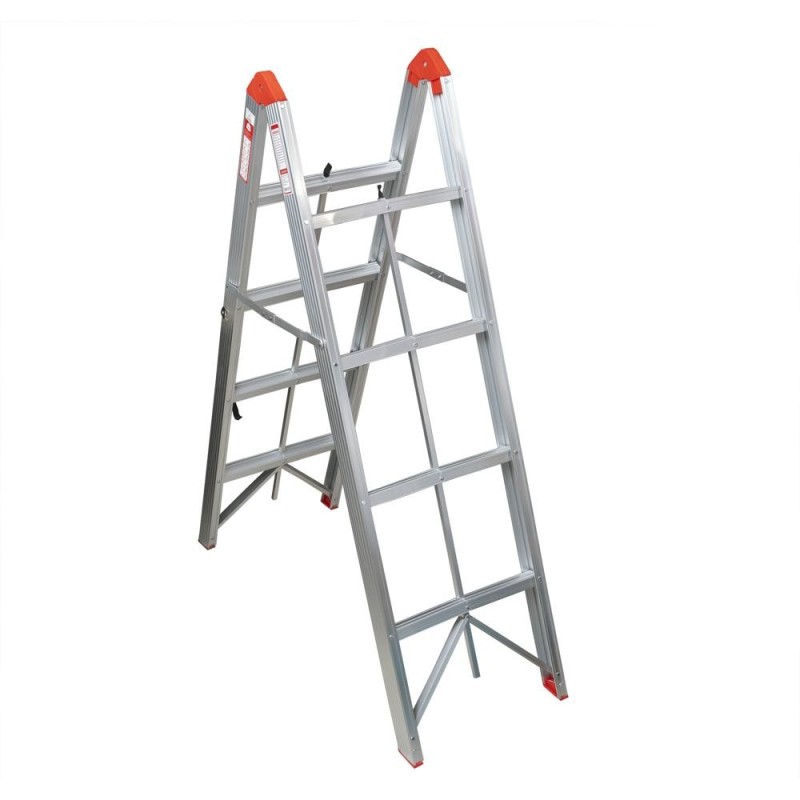 Scara Pliabila cu 4 Trepte, Aluminiu, Greutate Maxima 150 kg