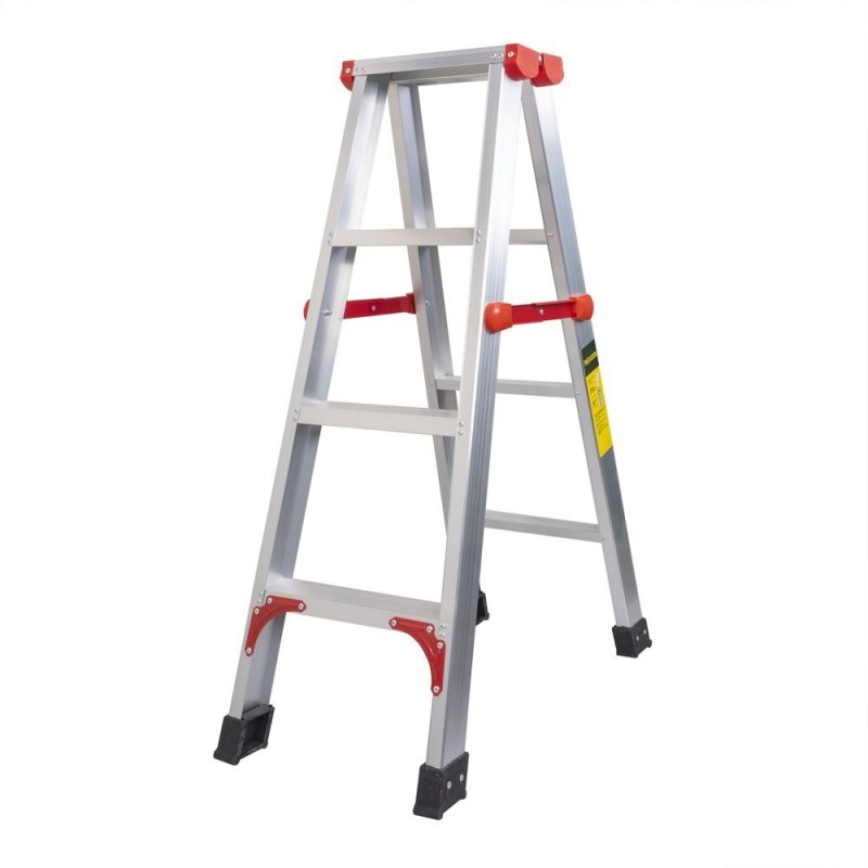 Scara Pliabila Dubla din Aluminiu, Greutate Maxima 150 kg, 2 x 4 Trepte