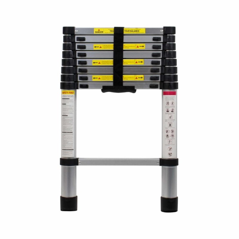 Scara Telescopica, 1 Tronson, Aluminiu, 9 Trepte, Lungime 2.6 m