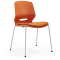 Scaun Birou Ergonomic Seren, Fix cu Picioare Metalice, Portocaliu, 400 x 440 x 835 mm, Smart Heater