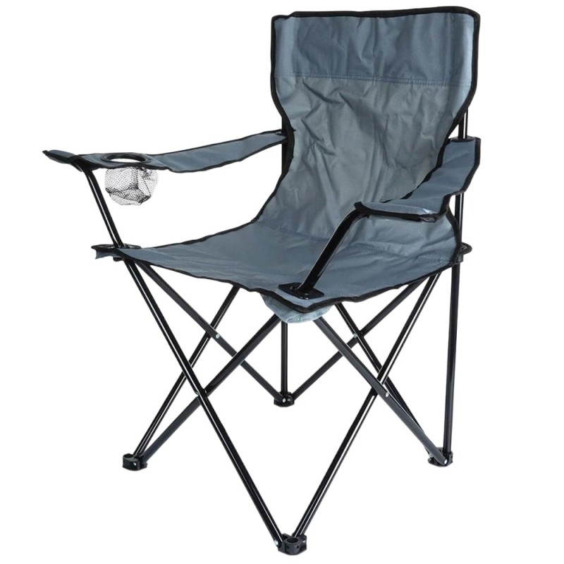 Scaun Camping Pliabil, Capacitate 110 kg, Gri, Vilde