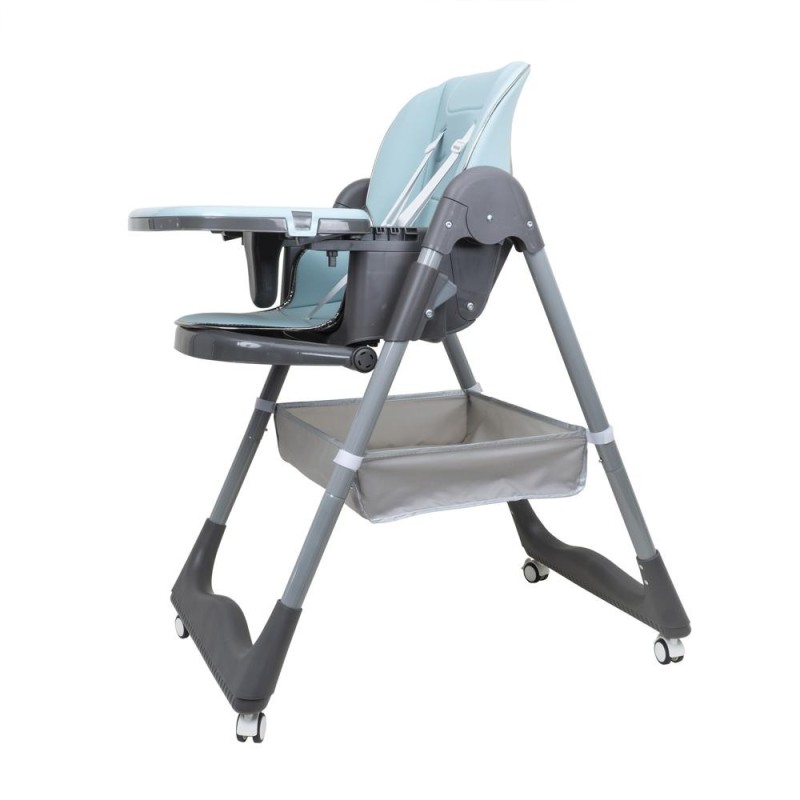 Scaun de Masa Copii, Maxim 50 kg, Inaltime Reglabila, 12-36 Luni, Albastru