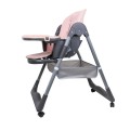 Scaun de Masa Copii, Maxim 50 kg, Inaltime Reglabila, 12-36 Luni, Roz