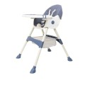 Scaun de Masa Copii, Maxim 50 kg, Pliabil, cu Balansoar, 5-72 Luni, Albastru