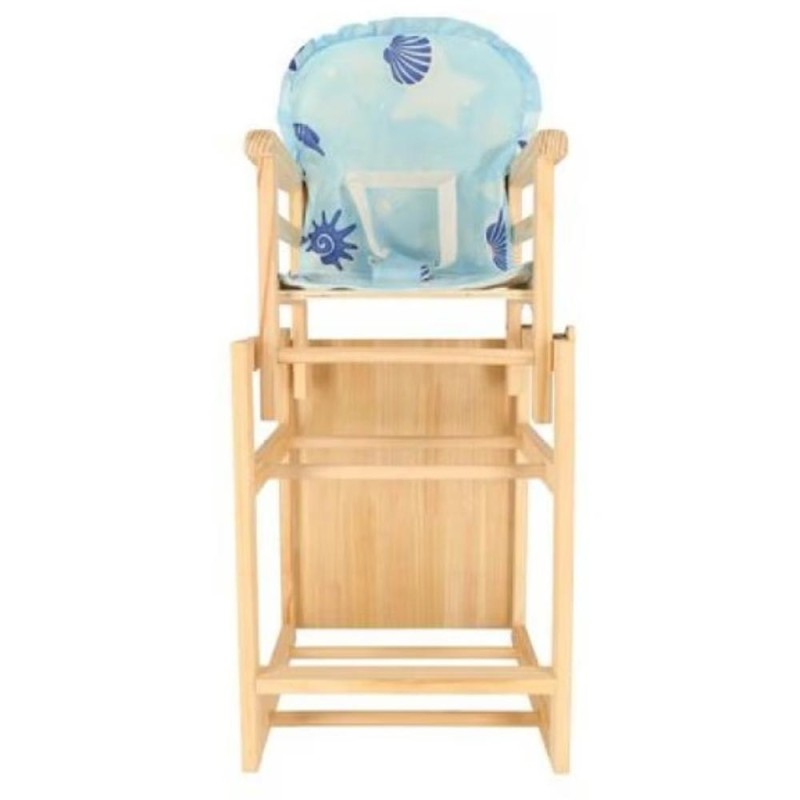 Scaun de Masa Multifunctional pentru Copii Jolly Kids, Lemn, Sezut Albastru, Maro, Jolly Kids