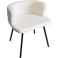 Scaun Luna, Rotund, Tapitat cu Material Textil si Picioare din Fier, Smart Heater