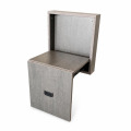 Scaun Pliabil de Perete din Lemn pentru Incaltaminte, MDR si Otel, Maro, Smart Heater