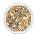 Sclipici Unghii Luxorise, Auriu Lunar Luster, Holo Glitter Collection
