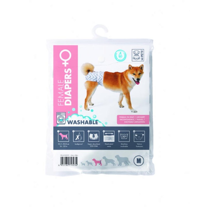 Scutec Lavabil pentru Caini Femele, Marimea M, M-Pets