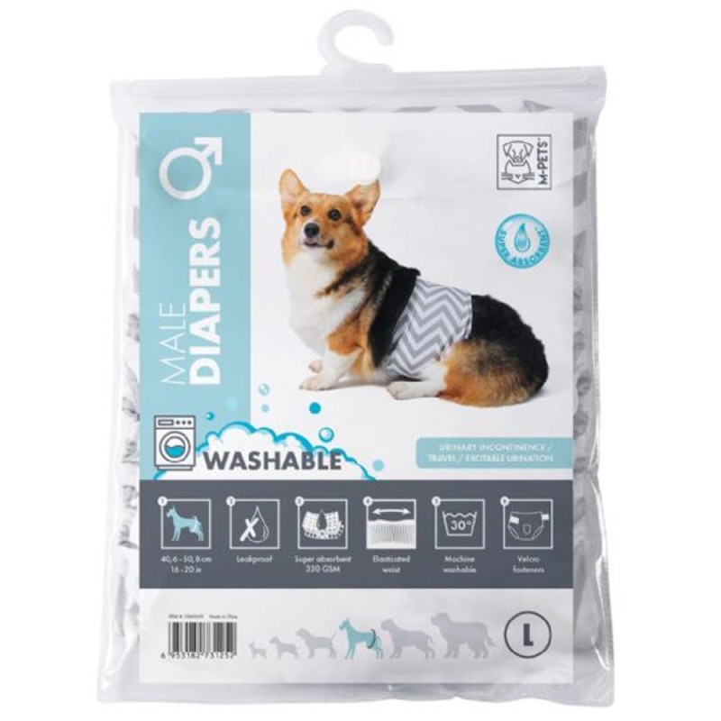 Scutec Lavabil pentru Caini Masculi, Marime L, M-Pets
