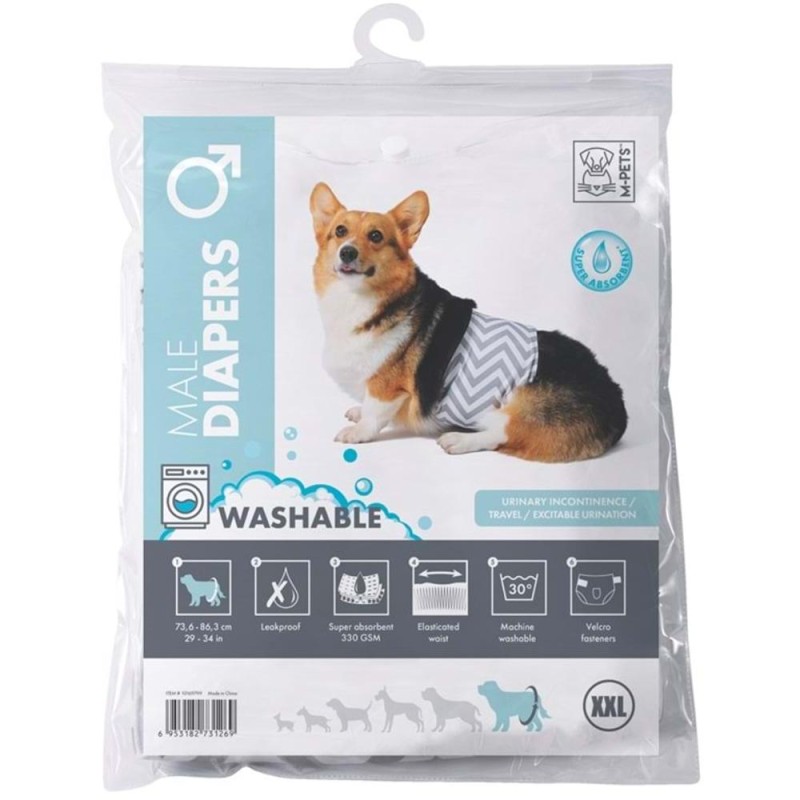 Scutec Lavabil pentru Caini Masculi, Marime XXL, M-Pets