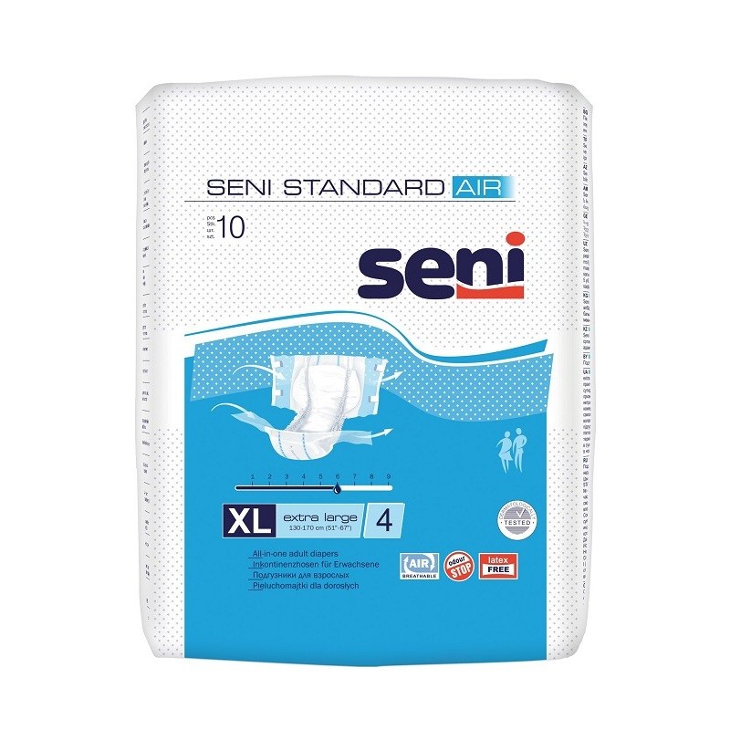 Scutece Adulti Seni Standard Air, XL, 10 Bucati