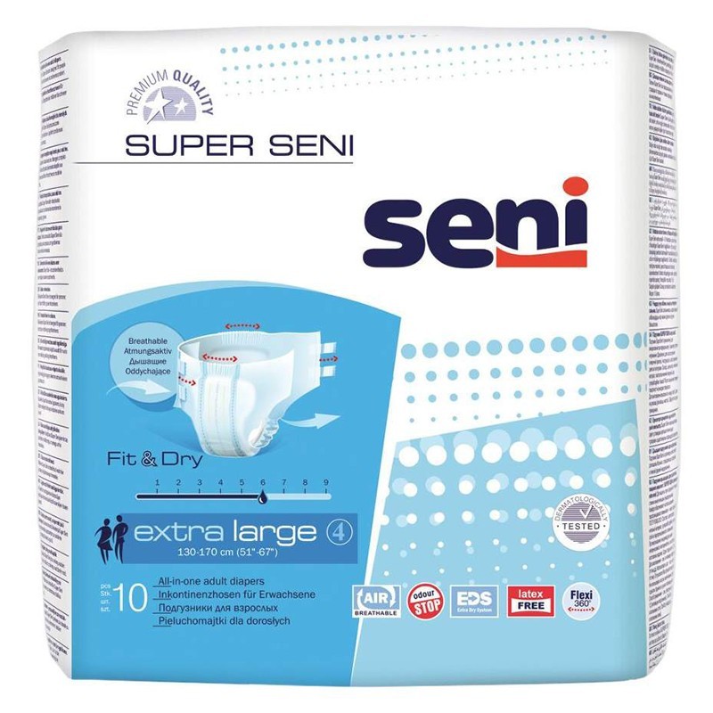 Scutece Adulti Seni Super, XL, 10 Bucati