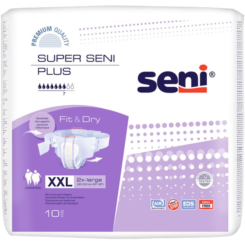 Scutece Adulti Super Seni Plus Air, 2 x Extra Large, 10 Bucati