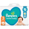 Scutece Bebelusi Pampers Active Baby, Marimea 3, 6-10 kg, 90 Bucati