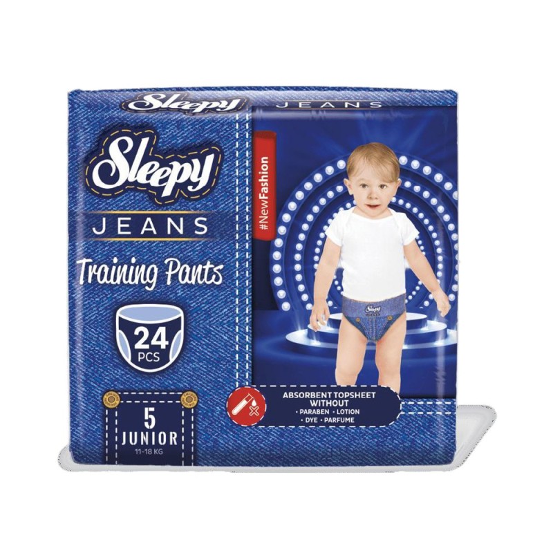 Scutece Chilotel Bebelusi Sleepy Jeans, Marimea 5, 11-18 kg, 24 Bucati