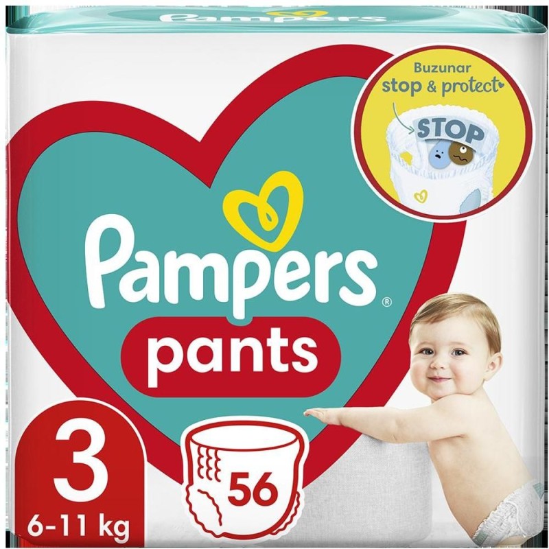 Scutece Chilotel Pampers Pants, Marimea 3, 6-11 kg, 56 Bucati