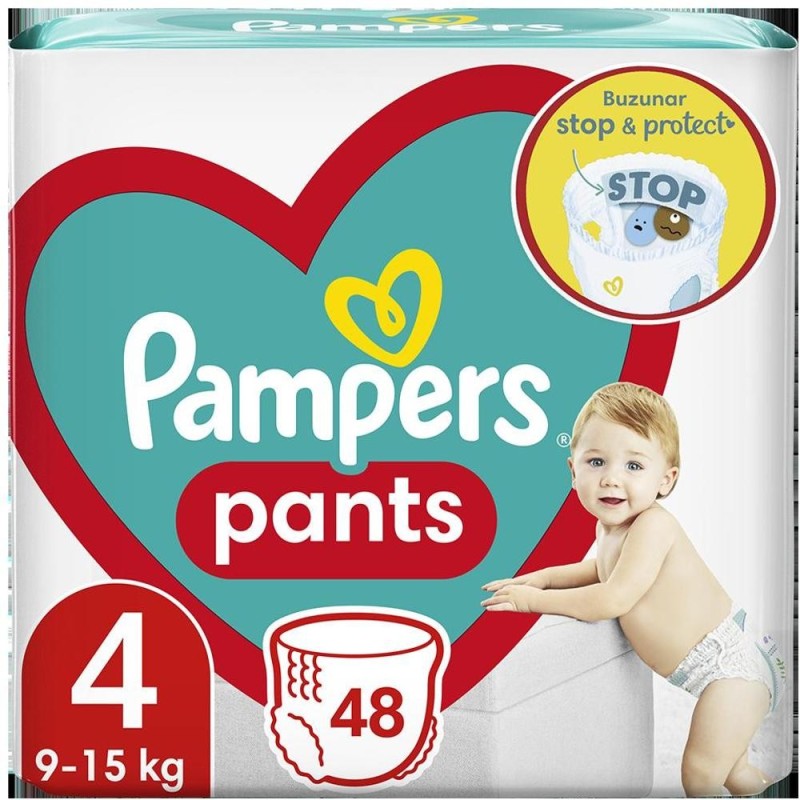 Scutece Chilotel Pampers Pants, Marimea 4, 9-15 kg, 48 Bucati