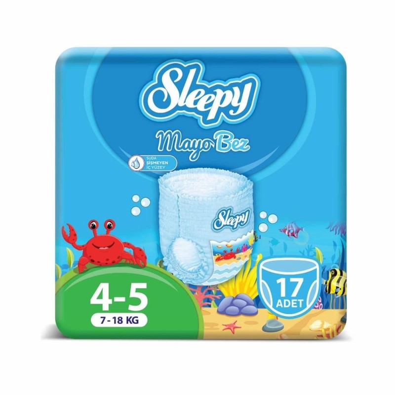 Scutece Chilotel pentru Apa Sleepy, Marimea 4-5, 7-18 kg, 17 Bucati