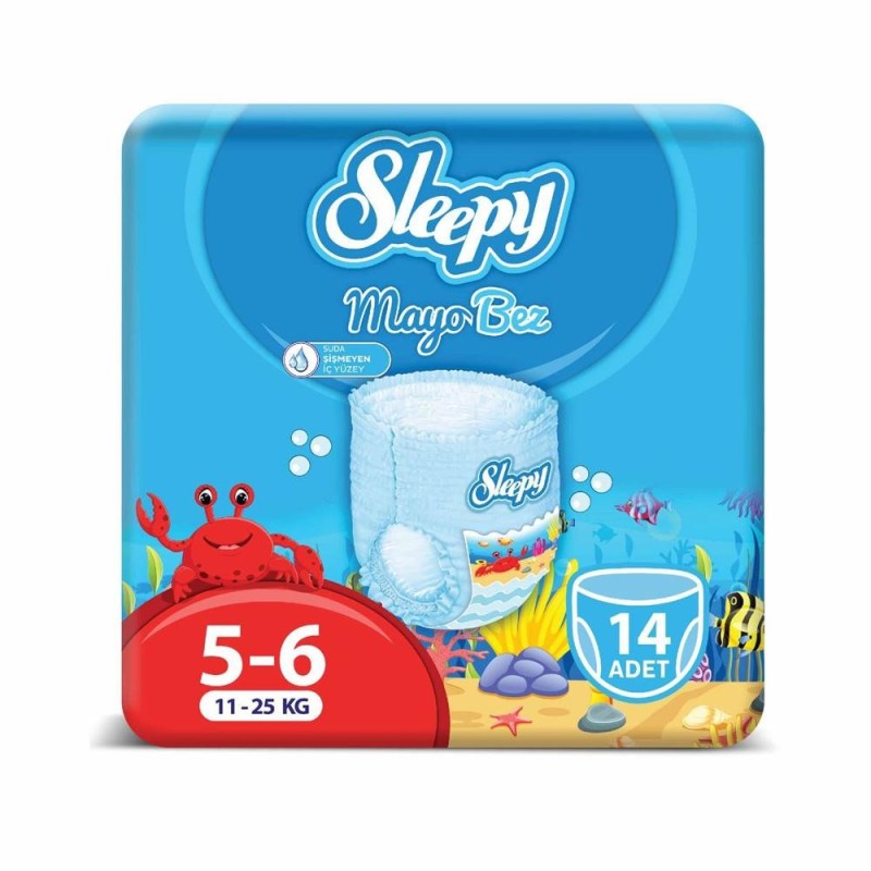 Scutece Chilotel pentru Apa Sleepy, Marimea 5-6, 11-25 kg, 14 Bucati