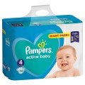 Scutece Pampers Active Baby Nr 4, 9-14 kg, 90 Bucati