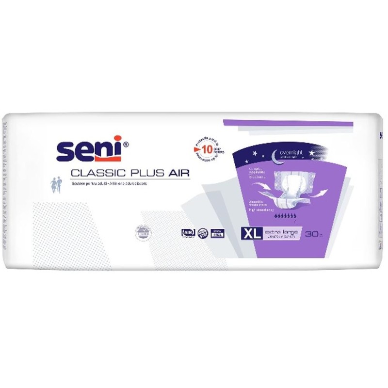 Scutece pentru Adulti Seni Classic Plus Air Extra Large, 30 Bucati
