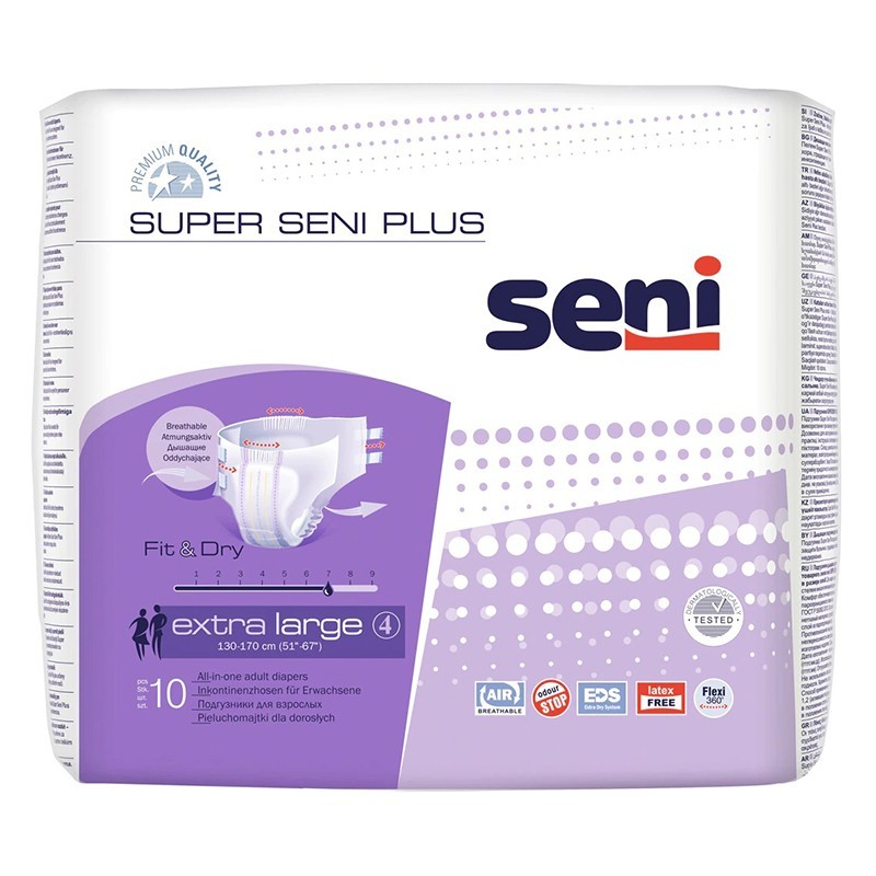 Scutece pentru Adulti Seni Super Plus, XL, 10 Bucati