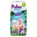 Scutece Pufies Fashion & Nature, Maxi Pack, 4 Maxi, 9-14 kg, 54 buc
